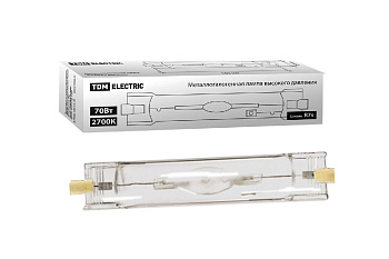 Лампа металлогалогенная TDM Electric Rх7s 70W 2700K прозрачная SQ0325-0011