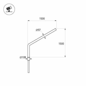 Кронштейн Arlight OXOR-SG1-1500x108-L1500 BLACK 051647