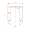 Профиль для натяжного потолка Wolta WAP-WML-TR2/01B