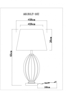 Настольная лампа ARTE Lamp A5131LT-1CC
