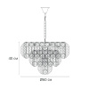 Подвесная люстра Arte Lamp Evelyn A4073LM-12PB