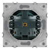 Розетка 1-местная с з/ш с/з (механизм) СЗК Stekker Эмили 250В 16А RST16-5110-10ZK платиново-серый soft touch 50243