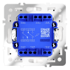 Проходной переключатель двухклавишный Voltum S70 VLS020301 (белый глянцевый)