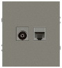 Розетка Эра Arktik 16-3110-07 комбинированная RJ45+TV титан Б0070500