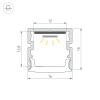Профиль Arlight FANTOM-BENT-W16-SIDE-2000 ANOD (Алюминий) 064487