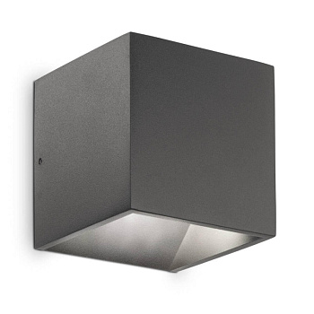 Уличный настенный светодиодный светильник Ideal Lux Rubik AP1 Antracite 149738