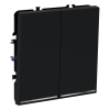 Выключатель двухклавишный с подсветкой Voltum S70 VLS020207 (графит)