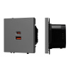 USB Розетка тип A+C софт-тач серый базальт Arlight SCT-MUAC-SFPL-FC-GR (65W, QC3) 054319(1)