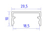 Алюминиевый накладной профиль Ambrella Light Alum Profile GP2001AL