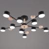 Люстра на штанге Reluce 03758-0.3-10 BK+WOOD GX53