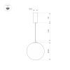 Подвесной светильник Arlight SP-SILKA-HANG-R300-7W Warm2700 (WH, 330 deg, 230V) (IP20, Натуральный шелк) 061916