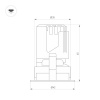 Встраиваемый светильник даунлайт Arlight MS-ARADO-BUILT-R35-3W Warm3000 (WH-WH, 36 deg, 230V) (IP20 Металл) 059101