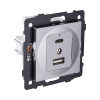 Розетка USB A+C 20W, серый Kollinger REA-037GY для Aspekt, Eleganz, Reflex