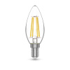 Лампа светодиодная филаментная Gauss E14 4,5W 2700К прозрачная 1031115