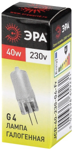Лампа галогенная Эра G4 40W 3000K G4-JCD-40W-230V-FR C0039282