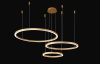 Подвесной светодиодный светильник Crystal Lux FORTUNA SP158W LED D400+600+800 GOLD