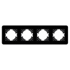 Рамка на 4 поста стеклянная Arlight FRM-OMALI-GS-4-BK 049701