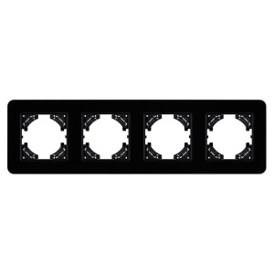 Рамка на 4 поста стеклянная Arlight FRM-OMALI-GS-4-BK 049701