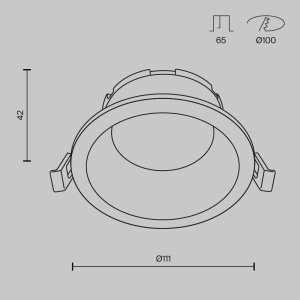 Встраиваемый светильник Maytoni Technical Share DL126-GX53-WMG