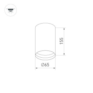 Корпус накладного светильника Arlight SP-Polo-Surface-R65 024220(1)