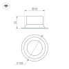 Встраиваемый светильник даунлайт Arlight MS-BREEZE-BUILT-R104-12W Warm2700 (BK, 85 deg, 230V) (IP20 Металл) 054716