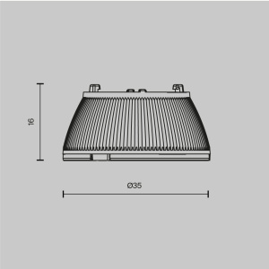 Линза для светильников 10Вт 24° Maytoni Dip Lens002D35-10W