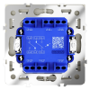 Проходной переключатель двухклавишный с подсветкой Voltum S70 VLS020405 (сталь)