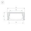Алюминиевый профиль Arlight LINE-1708-2000 WHITE 044234