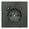 Розетка с USB, A+C Voltum S70 VLS040506 (титан)