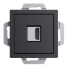 Розетка HDMI Systeme Electric AtlasDesign Карбон механизм ATN001080