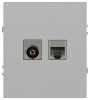 Розетка Эра Arktik 16-3110-03 комбинированная RJ45+TV алюминий Б0070496