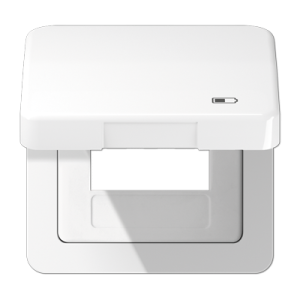 Рамка с подпружиненной крышкой для USB-механизмов Jung CD590KLUSBWW