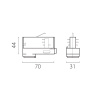 Адаптер для светильника к треку 5030xx-R/5040xx-(F)/(R) Lightstar Quattro 594007-403