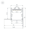 Профиль Arlight LINIA32-FANTOM-EDGE-2000 ANOD (Алюминий) 056263