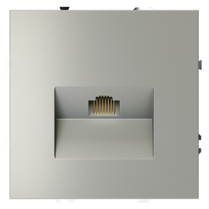 Розетка компьютерная Voltum S70 VLS060105 (сталь)