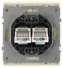 Розетка Эра Arktik 16-3108-02 информационная двойная 2XRJ45 слоновая кость Б0070485