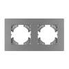 Рамка на 2 поста пластиковая Arlight FRM-PERIO-PL-2-GR 049752