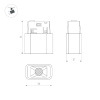 Трековый магнитный светильник Arlight MAG-ORIENT-BABY-S36x21-2W Warm3000 (BK, 24 deg, 48V) 043291