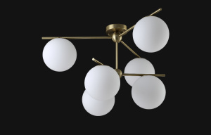 Потолочная люстра Crystal Lux FELIZ SP-PL6 BRONZE/WHITE