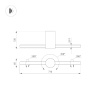 Накладной светильник Arlight SP-PICASO-M-TURN-L700-12W Warm3000 (BK, 100 deg, 230V) 047345