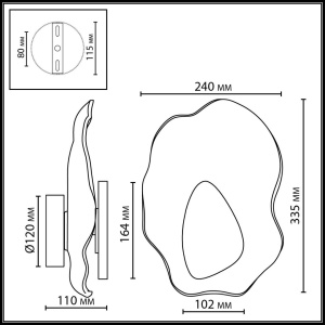 Настенный светильник Odeon Light L-Vision Coralla 5461/12WLA