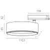 Трековый трехфазный светильник Quattro LED с адаптером Lightstar Alta Pro A5636QT