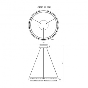 Подвесная люстра iLedex Meridian C4716-60 MBK