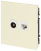 Розетка Эра Arktik 16-3110-02 комбинированная RJ45+TV слоновая кость Б0070495