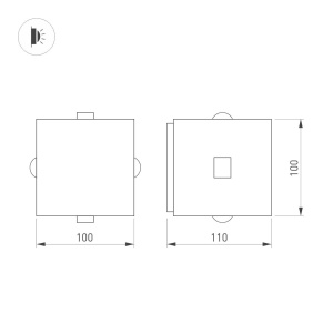 Уличный настенный светильник Arlight LGD-VERSATI-4x3W Warm3000 (Черный, 4x3 deg, 230V) (IP65 Металл) 063928