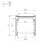 Профиль Arlight LINE-3535-BENT-SIDE-2000 ANOD 055738