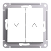 Выключатель 2-клавишный жалюзи, 10А, Systeme Electric AtlasDesign Лотос ATN001319
