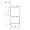 Алюминиевый профиль Arlight с экраном SL-LINE-3667-2500 WHITE+OPAL 036303