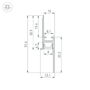 Профиль Arlight PLINTUS-FANTOM-H20-2000 WHITE 043660