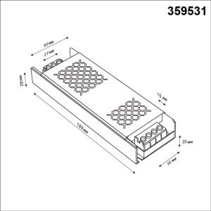 Драйвер Novotech Drive Glat IP20 300W 48V 359531